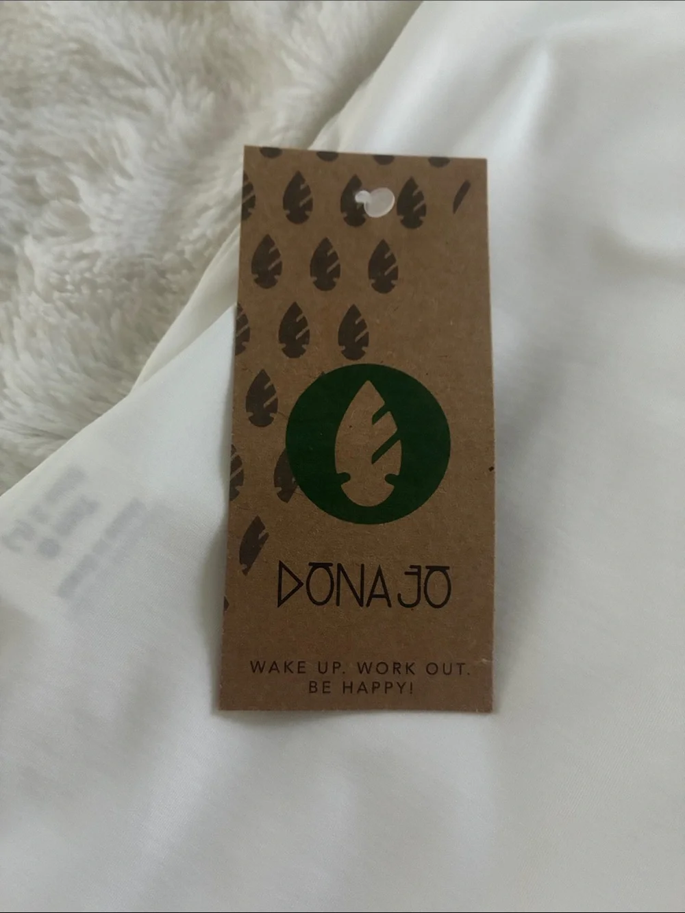 Women's White Performance Tank Top with Racerback dona jo - Picture 4 of 4